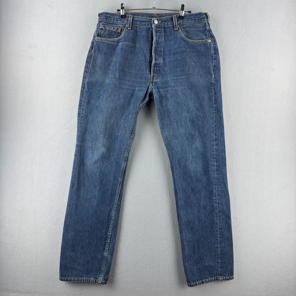 Vintage Levis Jeans Mens 36x32 (Fits 34x32) 501 Straight Denim 90s Made in USA
